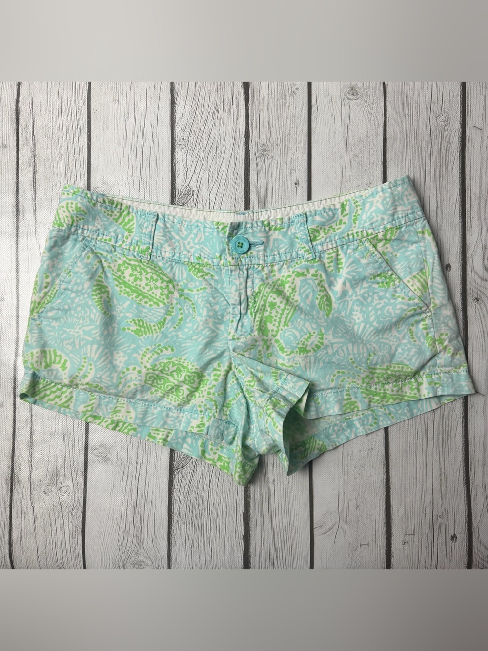Lilly Pultizer Women's 6 Walsh Shorts Get Cracking Crab Print 3" Inseam